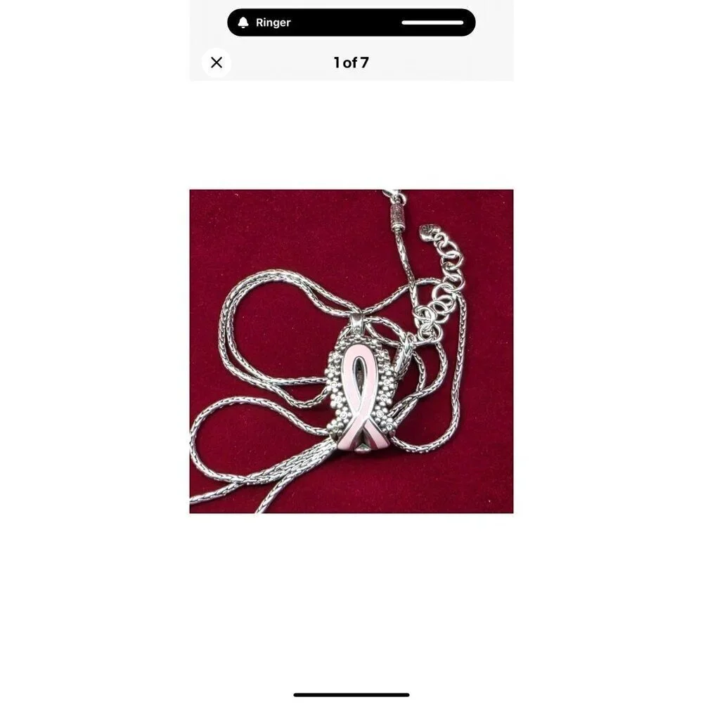 Brighton Pink Ribbon Lanyard Necklace 36